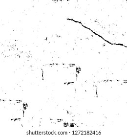 Vector grunge overlay texture. Black and white background. Abstract monochrome image includes a faded effect in dark tones