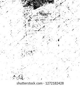 Vector grunge overlay texture. Black and white background. Abstract monochrome image includes a faded effect in dark tones