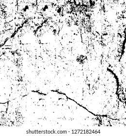 Vector grunge overlay texture. Black and white background. Abstract monochrome image includes a faded effect in dark tones