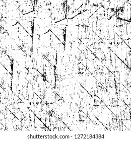 Vector grunge overlay texture. Black and white background. Abstract monochrome image includes a faded effect in dark tones