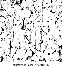 Vector grunge overlay texture. Black and white background. Abstract monochrome image includes a faded effect in dark tones