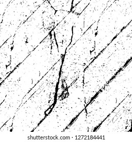 Vector grunge overlay texture. Black and white background. Abstract monochrome image includes a faded effect in dark tones