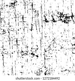 Vector grunge overlay texture. Black and white background. Abstract monochrome image includes a faded effect in dark tones