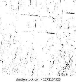Vector grunge overlay texture. Black and white background. Abstract monochrome image includes a faded effect in dark tones