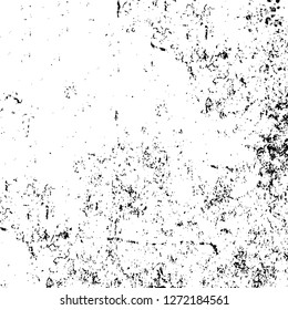 Vector grunge overlay texture. Black and white background. Abstract monochrome image includes a faded effect in dark tones