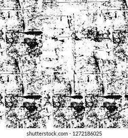Vector grunge overlay texture. Black and white background. Abstract monochrome image includes a faded effect in dark tones