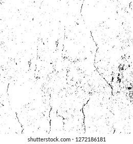Vector grunge overlay texture. Black and white background. Abstract monochrome image includes a faded effect in dark tones