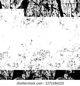 Vector grunge overlay texture. Black and white background. Abstract monochrome image includes a faded effect in dark tones