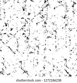 Vector grunge overlay texture. Black and white background. Abstract monochrome image includes a faded effect in dark tones