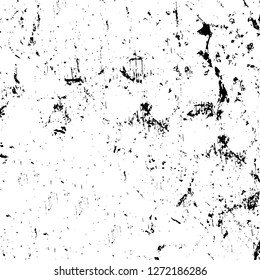 Vector grunge overlay texture. Black and white background. Abstract monochrome image includes a faded effect in dark tones