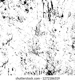 Vector grunge overlay texture. Black and white background. Abstract monochrome image includes a faded effect in dark tones