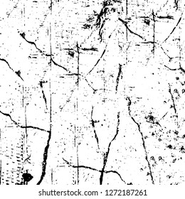 Vector grunge overlay texture. Black and white background. Abstract monochrome image includes a faded effect in dark tones