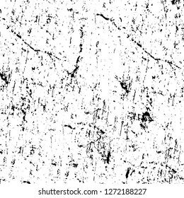 Vector grunge overlay texture. Black and white background. Abstract monochrome image includes a faded effect in dark tones