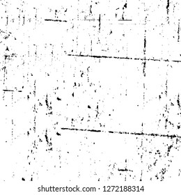 Vector grunge overlay texture. Black and white background. Abstract monochrome image includes a faded effect in dark tones