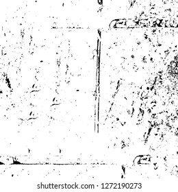 Vector grunge overlay texture. Black and white background. Abstract monochrome image includes a faded effect in dark tones