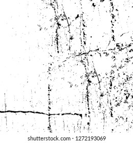 Vector grunge overlay texture. Black and white background. Abstract monochrome image includes a faded effect in dark tones