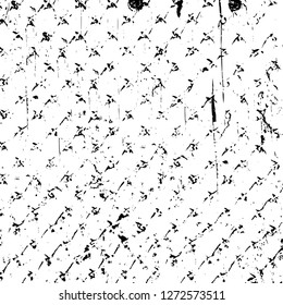 Vector grunge overlay texture. Black and white background. Abstract monochrome image includes a faded effect in dark tones