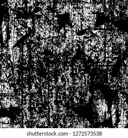 Vector grunge overlay texture. Black and white background. Abstract monochrome image includes a faded effect in dark tones