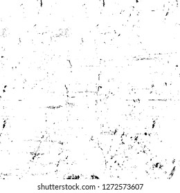 Vector grunge overlay texture. Black and white background. Abstract monochrome image includes a faded effect in dark tones