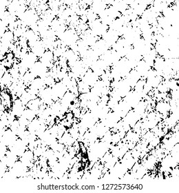 Vector grunge overlay texture. Black and white background. Abstract monochrome image includes a faded effect in dark tones