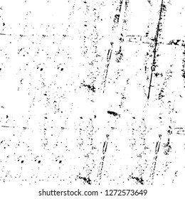 Vector grunge overlay texture. Black and white background. Abstract monochrome image includes a faded effect in dark tones