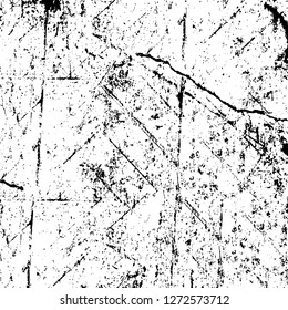 Vector grunge overlay texture. Black and white background. Abstract monochrome image includes a faded effect in dark tones