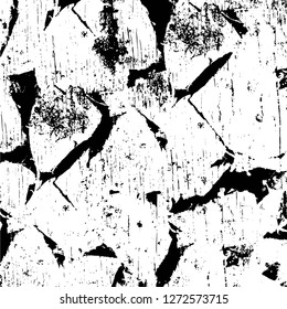 Vector grunge overlay texture. Black and white background. Abstract monochrome image includes a faded effect in dark tones