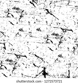 Vector grunge overlay texture. Black and white background. Abstract monochrome image includes a faded effect in dark tones