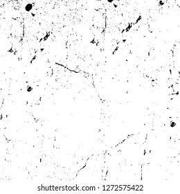 Vector grunge overlay texture. Black and white background. Abstract monochrome image includes a faded effect in dark tones