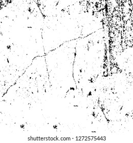 Vector grunge overlay texture. Black and white background. Abstract monochrome image includes a faded effect in dark tones