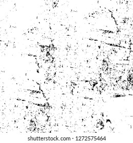 Vector grunge overlay texture. Black and white background. Abstract monochrome image includes a faded effect in dark tones