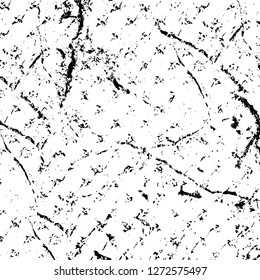 Vector grunge overlay texture. Black and white background. Abstract monochrome image includes a faded effect in dark tones