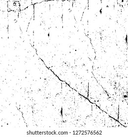 Vector grunge overlay texture. Black and white background. Abstract monochrome image includes a faded effect in dark tones