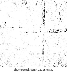 Vector grunge overlay texture. Black and white background. Abstract monochrome image includes a faded effect in dark tones