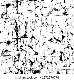 Vector grunge overlay texture. Black and white background. Abstract monochrome image includes a faded effect in dark tones