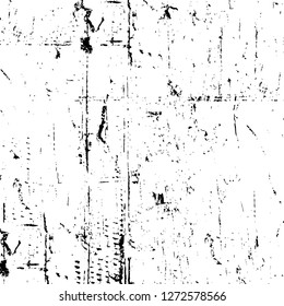 Vector grunge overlay texture. Black and white background. Abstract monochrome image includes a faded effect in dark tones