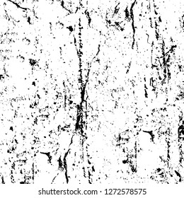 Vector grunge overlay texture. Black and white background. Abstract monochrome image includes a faded effect in dark tones