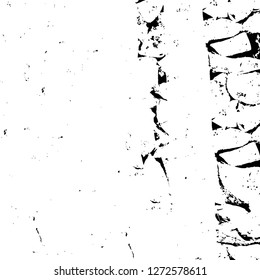 Vector grunge overlay texture. Black and white background. Abstract monochrome image includes a faded effect in dark tones