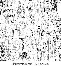 Vector grunge overlay texture. Black and white background. Abstract monochrome image includes a faded effect in dark tones