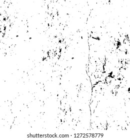 Vector grunge overlay texture. Black and white background. Abstract monochrome image includes a faded effect in dark tones