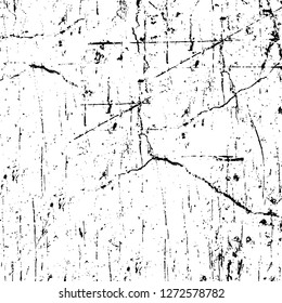 Vector grunge overlay texture. Black and white background. Abstract monochrome image includes a faded effect in dark tones