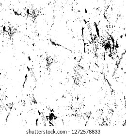 Vector grunge overlay texture. Black and white background. Abstract monochrome image includes a faded effect in dark tones