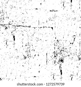 Vector grunge overlay texture. Black and white background. Abstract monochrome image includes a faded effect in dark tones