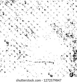 Vector grunge overlay texture. Black and white background. Abstract monochrome image includes a faded effect in dark tones