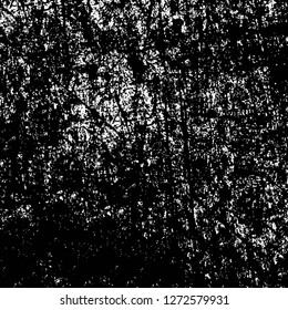 Vector grunge overlay texture. Black and white background. Abstract monochrome image includes a faded effect in dark tones
