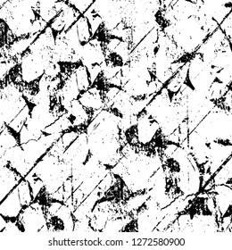 Vector grunge overlay texture. Black and white background. Abstract monochrome image includes a faded effect in dark tones