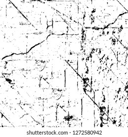 Vector grunge overlay texture. Black and white background. Abstract monochrome image includes a faded effect in dark tones