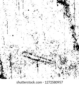 Vector grunge overlay texture. Black and white background. Abstract monochrome image includes a faded effect in dark tones