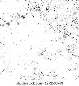 Vector grunge overlay texture. Black and white background. Abstract monochrome image includes a faded effect in dark tones