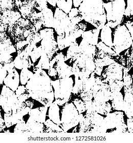 Vector grunge overlay texture. Black and white background. Abstract monochrome image includes a faded effect in dark tones